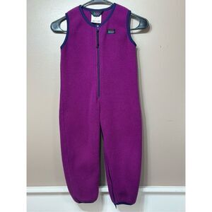 Vintage REI Baby Fleece Full Zip Winter Snow Suit Romper One Piece Toddler 2/3